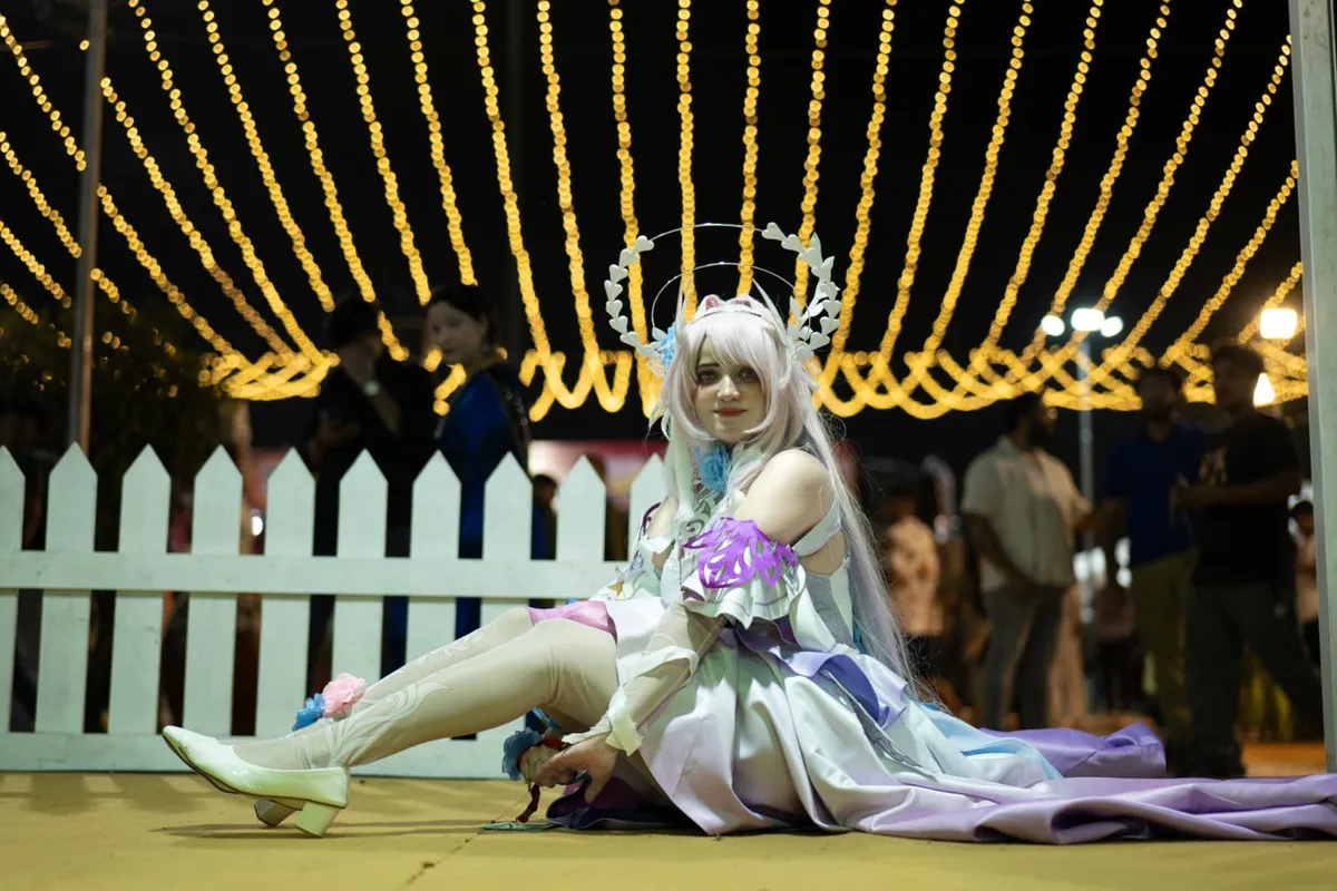 Sitting position anime female cosplayer - Anime India