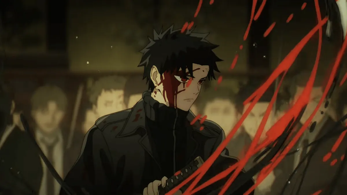 Chihiro cutting down his enemies