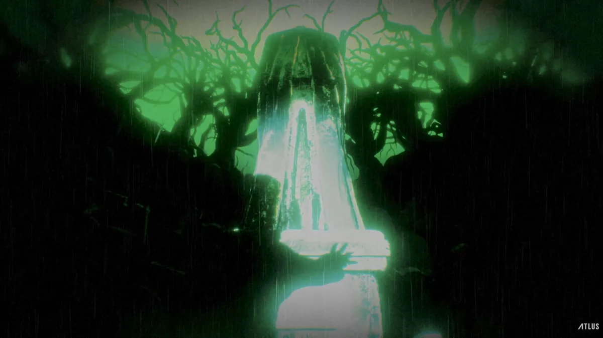 mysterious statue with a shadow of a man in persona 6 release trailer