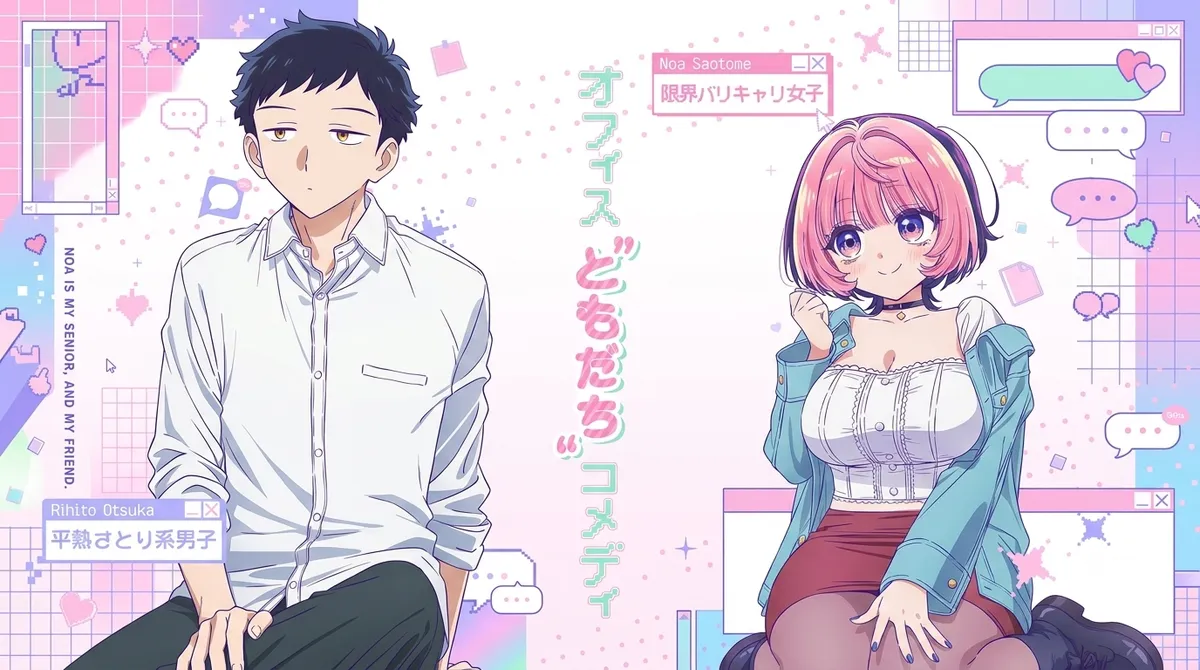 Noa Is My Senior, and My Friend gets a 2027 anime premiere, key visual and main cast. Rina Kawaguchi and Tomoya Itō lead at studio feel.